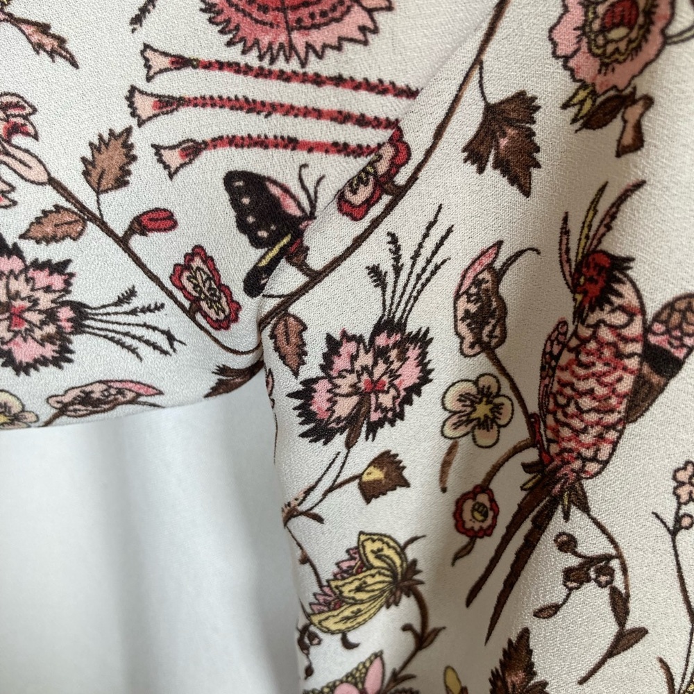 Max Studio Floral Flowy Blouse - Red and Cream Sz XL - Picture 8 of 14